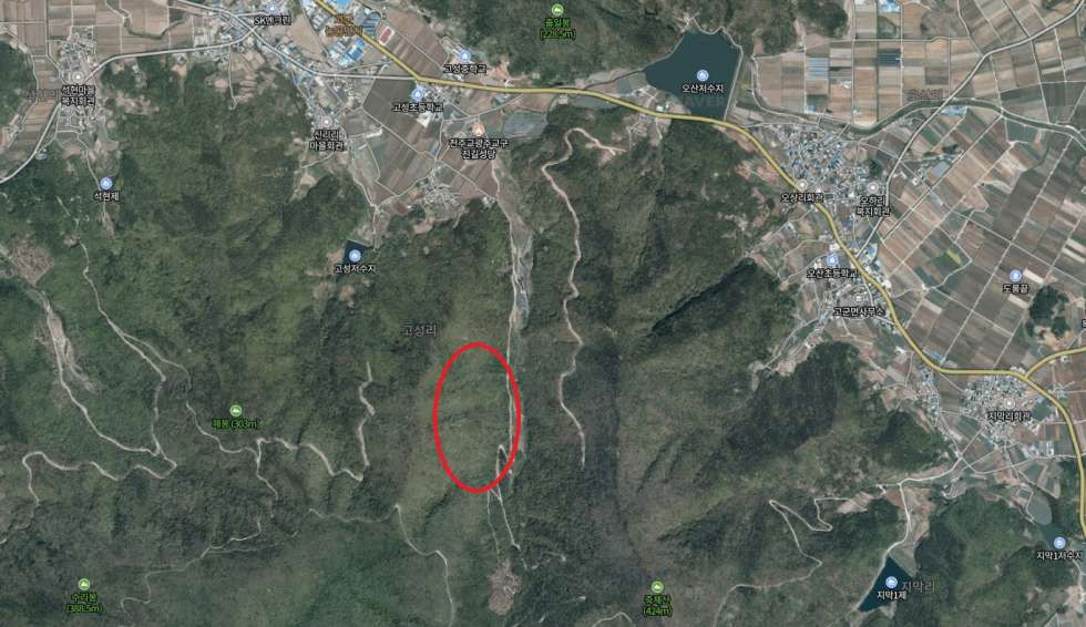 전남광주 진도군 고군면 고성리 물이 흐르는 조용한 골짜기에 접한 임야 매매!! 매매 매물번호 10298 사진 2